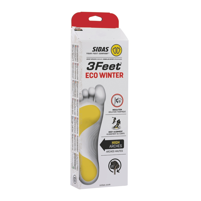 Sidas 3Feet Winter Eco Insoles High Arch Packaging