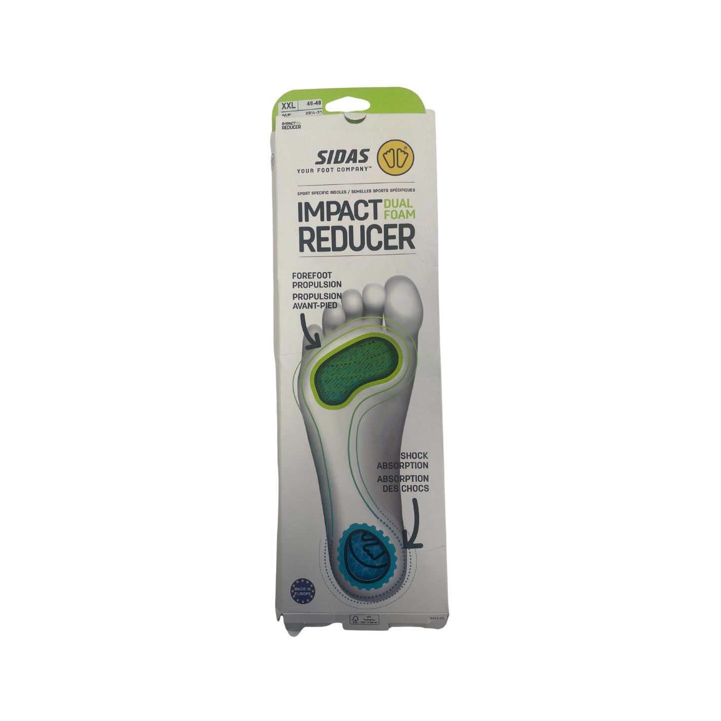 Package of Sidas Impact Reducer on a white background
