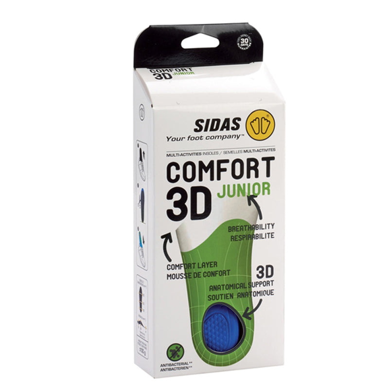 Sidas Comfort 3d Junior Insoles packaging