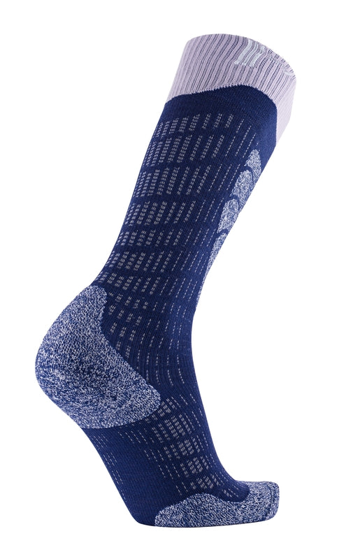 Ski-merino-blue purple heel side view