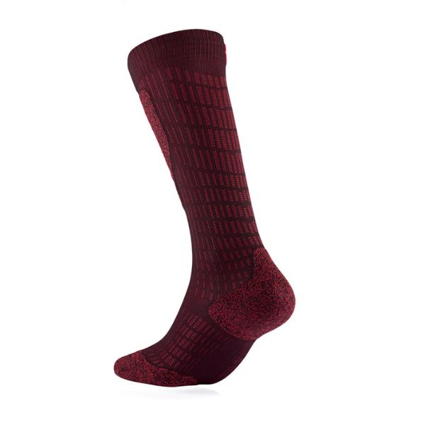Ski Expert Burgundy Ski Socks Side View