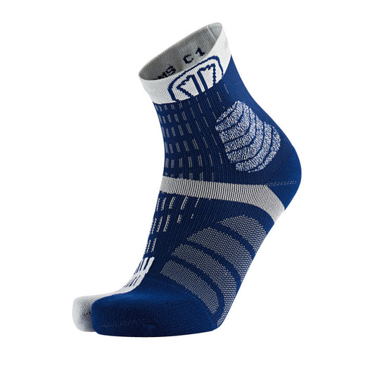 t-free trail running socks blue grey front view