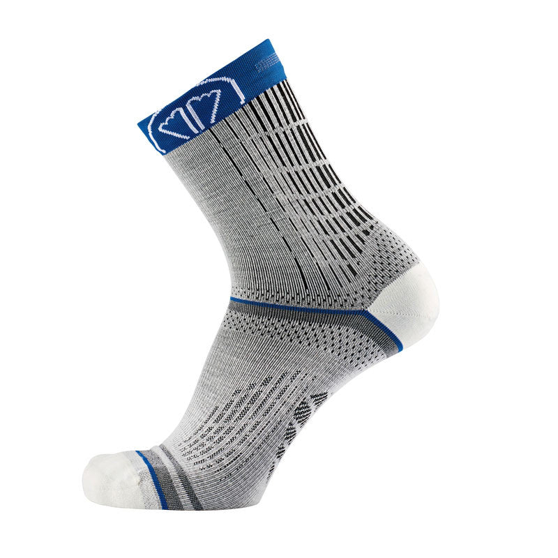 winter running socks grey blue side view