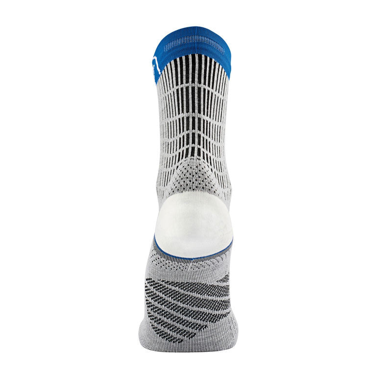 winter running socks grey blue rear view