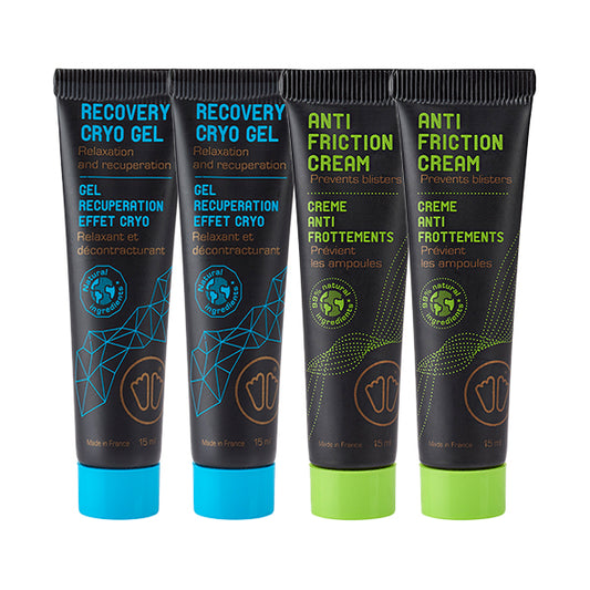 2 Anti Friction Cream & 2 Recovery Gel tubes