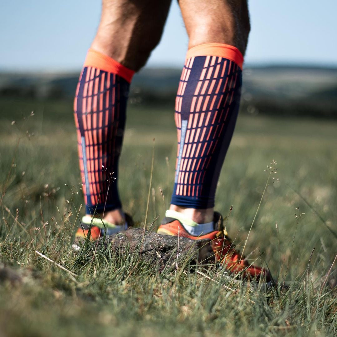 Sidas Ultra Light Calf Guard Running Calf Compression Blue & Orange