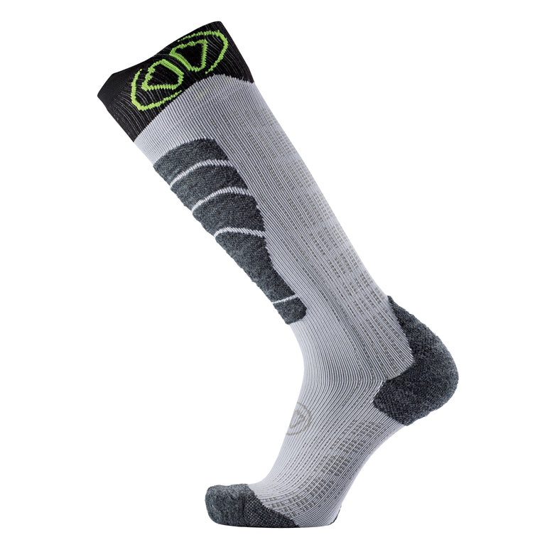 ski comfort light grey ski socks side view