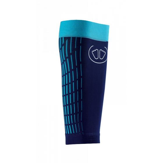 Sidas Ultra Light Calf Guard Running Calf Compression Blue & Orange Side View