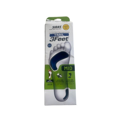 Preloved Sidas 3Feet Trail Mid Arch Trail Running Insoles - Damaged outer packaging