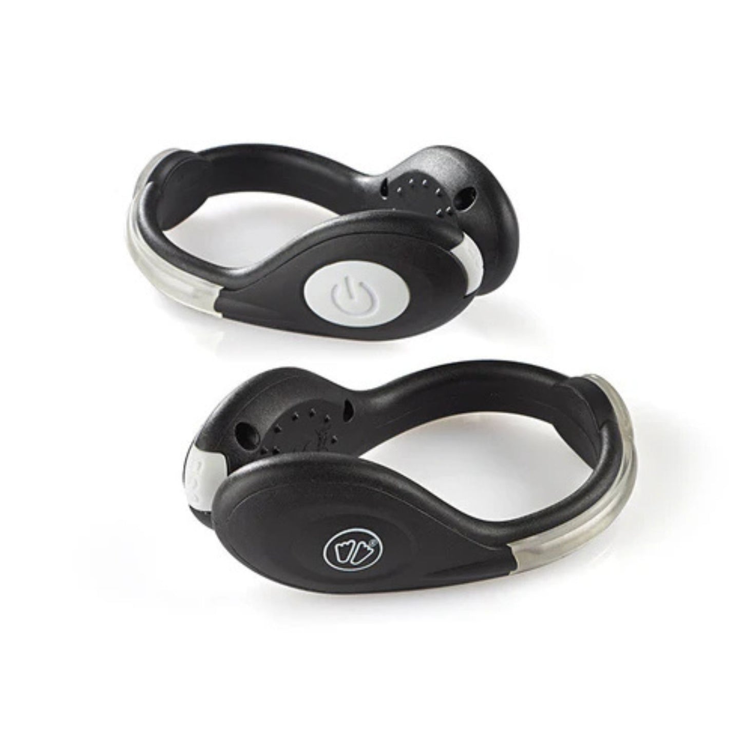 Shoe clips on white background