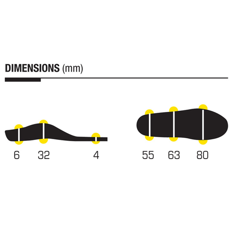 Sidas Comfort 3d Junior Insoles dimensions