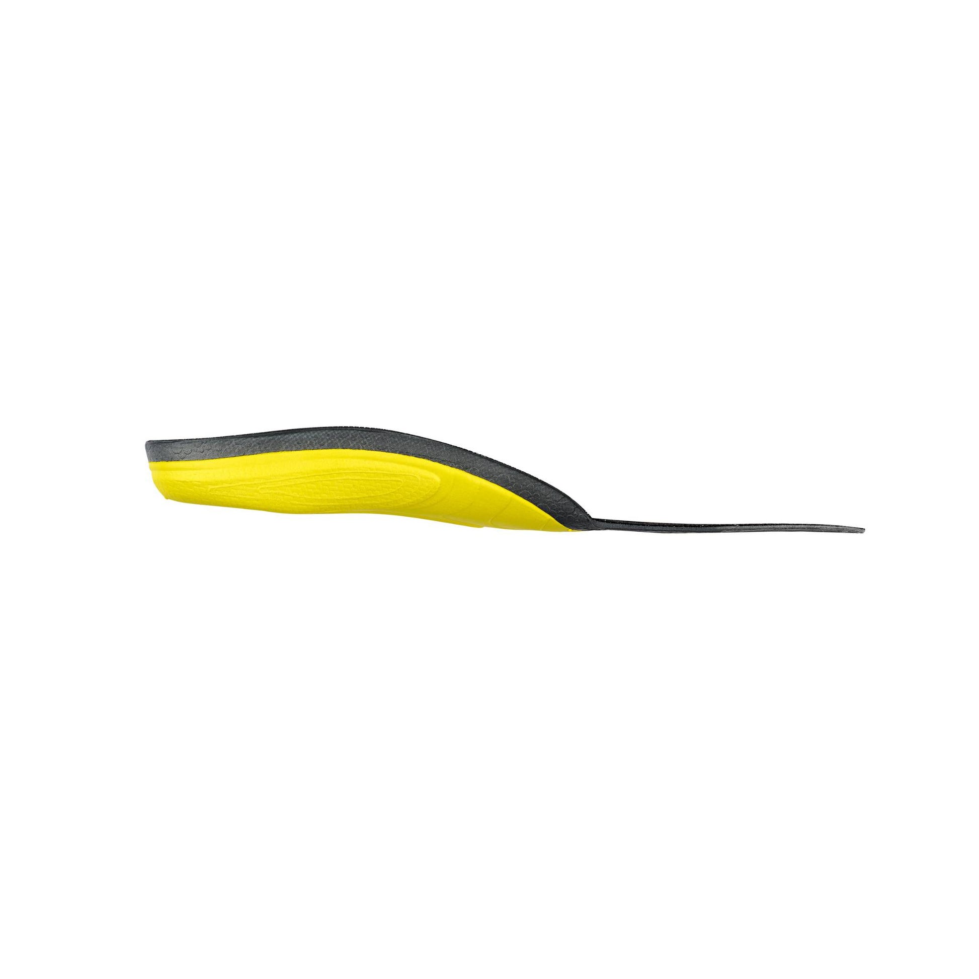 Side profile of an insole on a white background