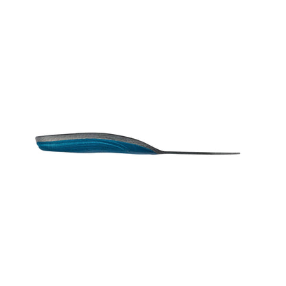 Blue and gray fishing lure on a white background