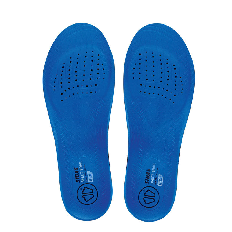 sidas 3feet trail running insole high arch top view