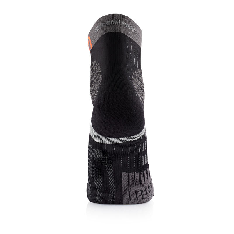 t-free trail running socks black grey heel rear view