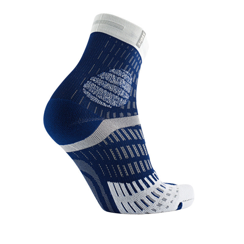 t-free trail running socks blue grey side view