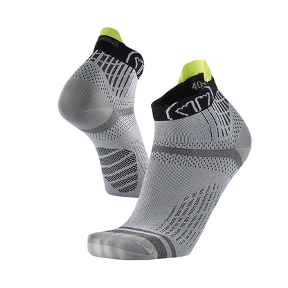 Sidas Run Feel Running Socks Grey Black Pair View