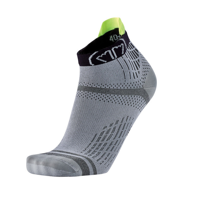Sidas Run Feel Running Socks Grey Black Side View