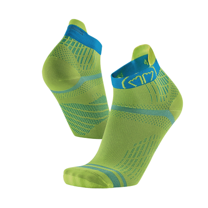Sidas Run Feel Running Socks Yellow Turquoise