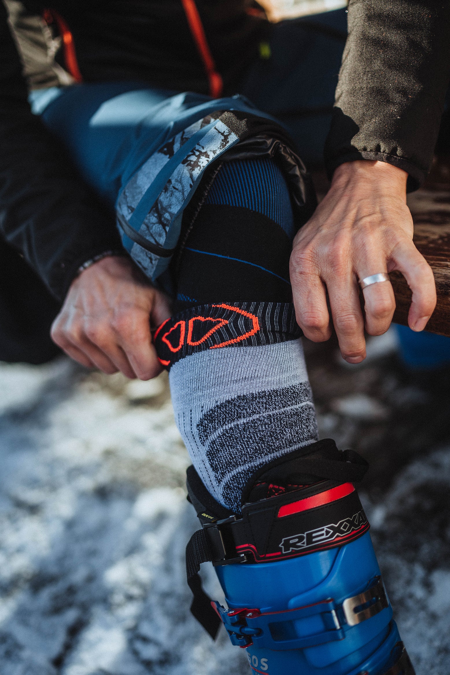 Sidas Ski Merino Anatomical Ski Socks Being Worn