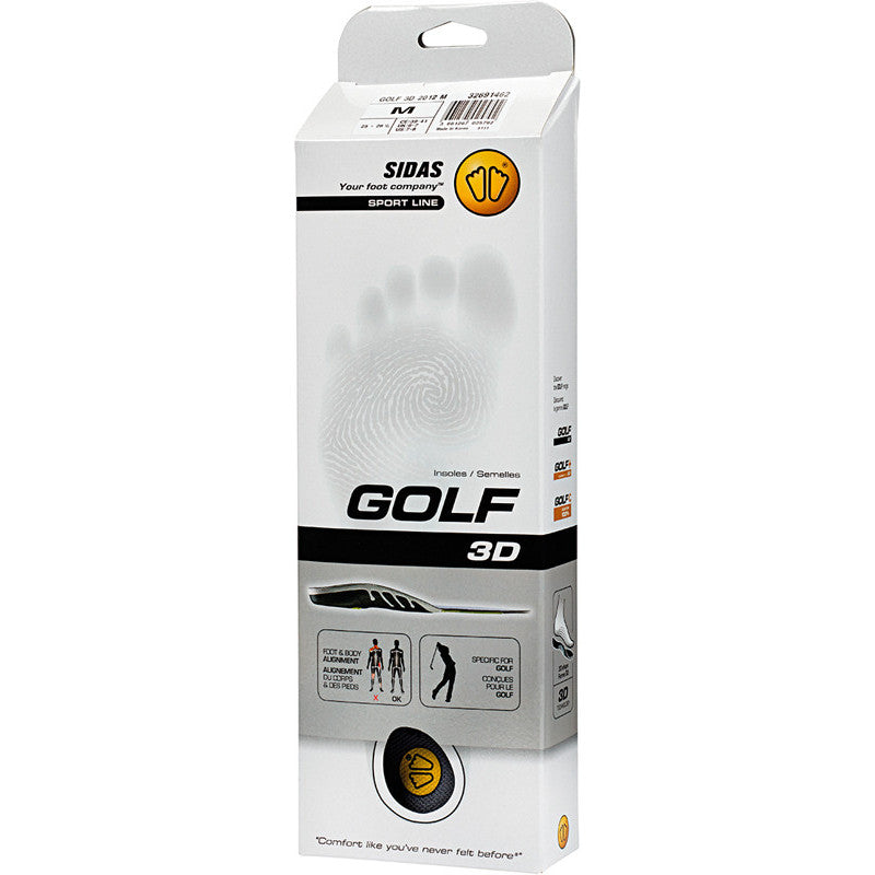 Sidas Golf 3D Golf Shoe Insole Packaged