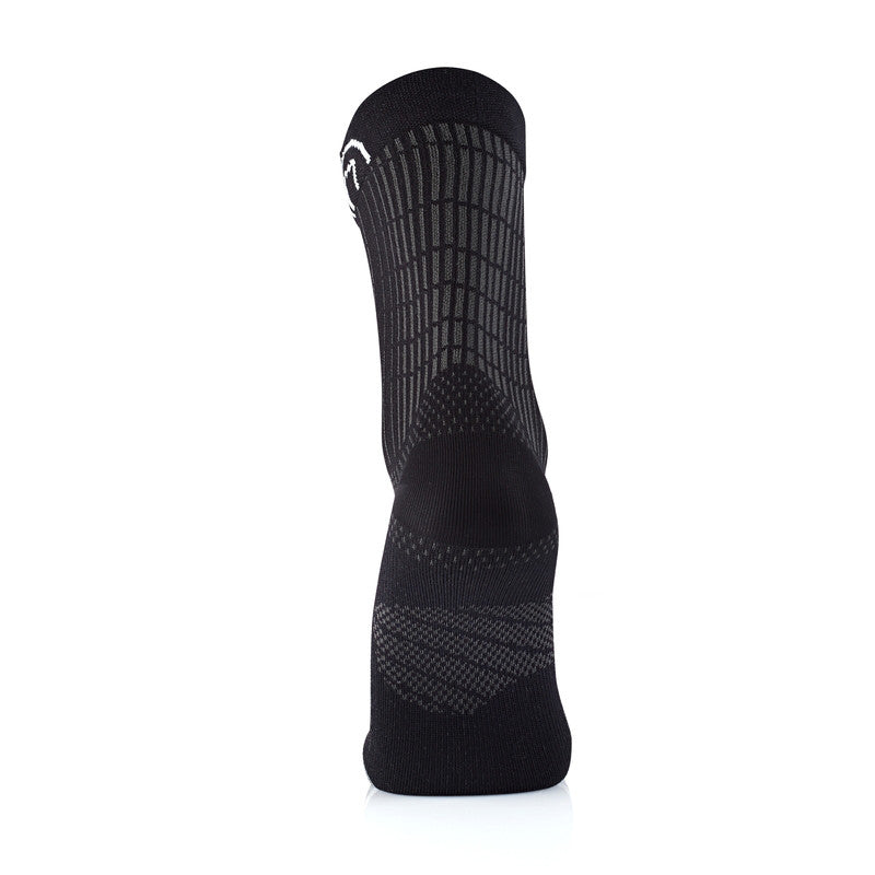 Sidas Anatomic Crew Thin Trail Running Socks Black Rear View