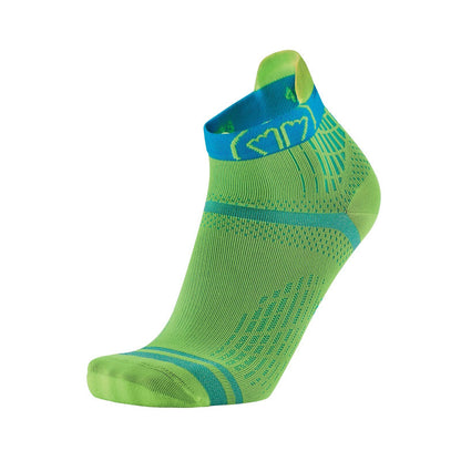 Sidas Run Feel Running Socks Yellow Turquoise Side View