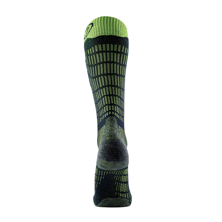 Sidas Anatomical Ski Socks Ski Comfort Black/Yellow Rear View