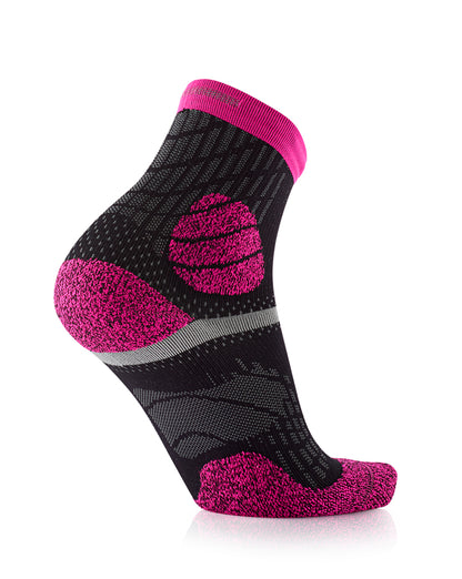 Sidas Trail Protect Socks Trail Running Socks Black Pink Instep View