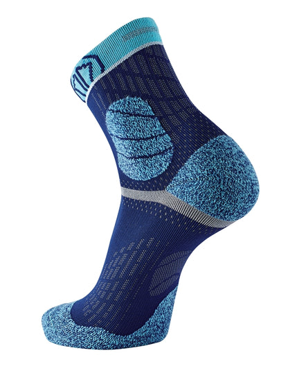 Sidas Trail Protect Trail Running Socks Blue Turquoise Rear Left View